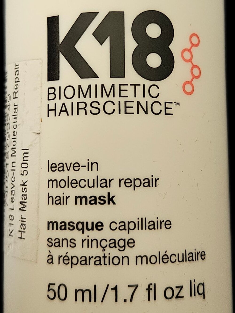 K18 Leave In Hair Mask New. Retail $75 New - good for 12 months after opening